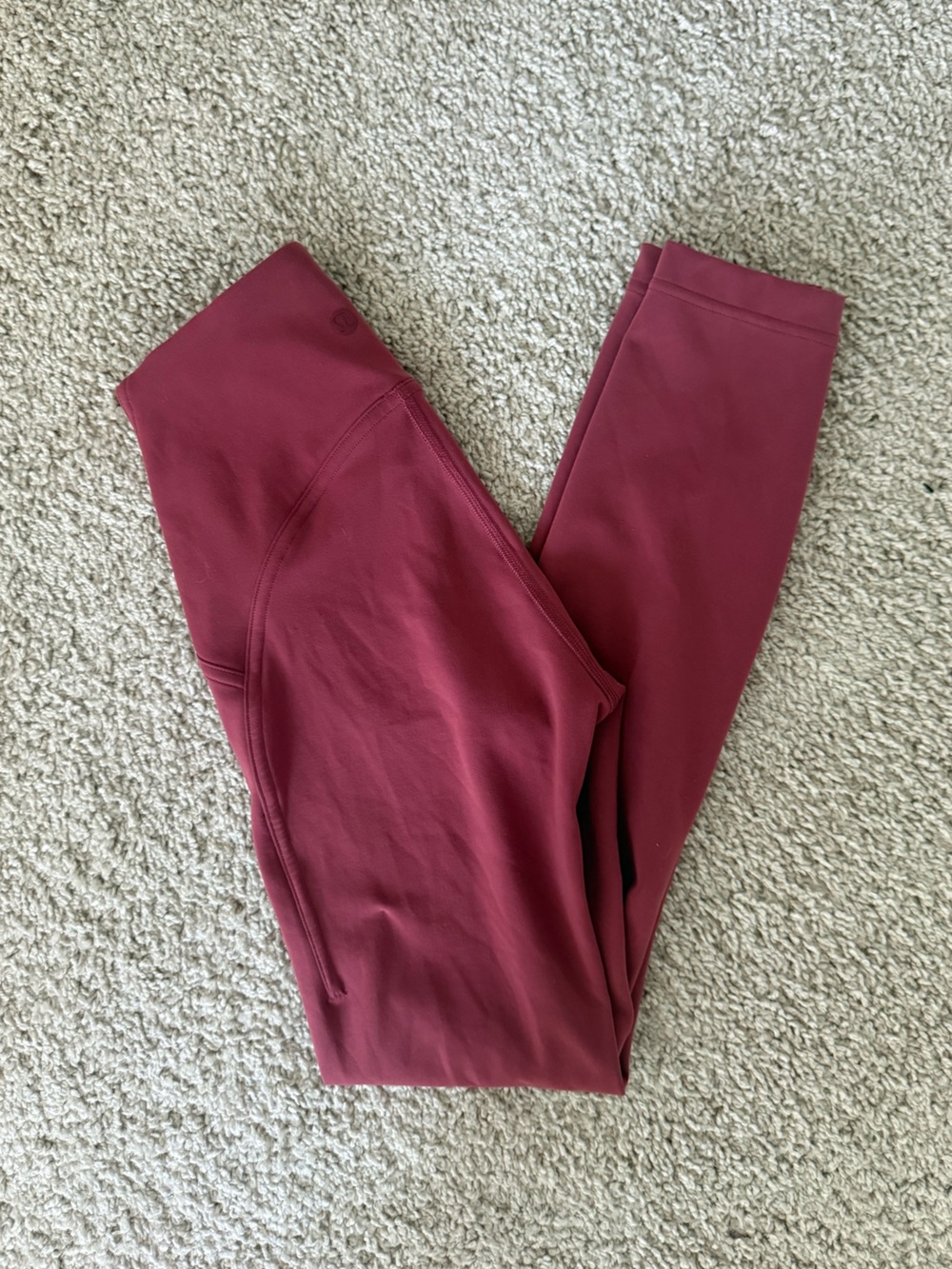 Lululemon High Waisted Maroon/Burgundy Leggings